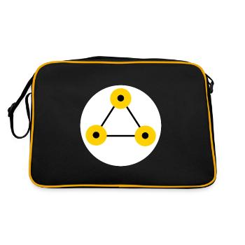 Signe triangulaire - Sac Retro - noir/or - Dos