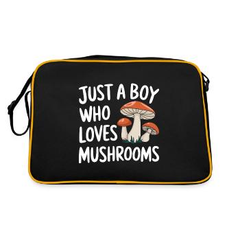 Mushroom Mushrooms Funghi Mushroom - Retro Bag - black/gold - Back