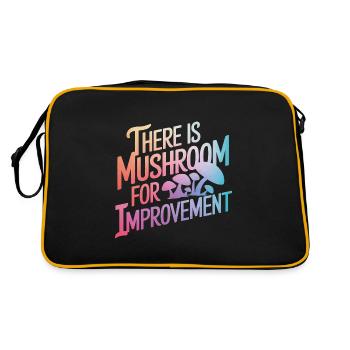 Mushroom Mushrooms Funghi Mushroom - Retro Bag - black/gold - Back