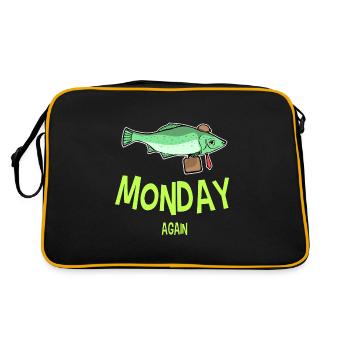 Monday Again - Monday Again T-shirt avec poisson - Sac Retro - noir/or - Dos