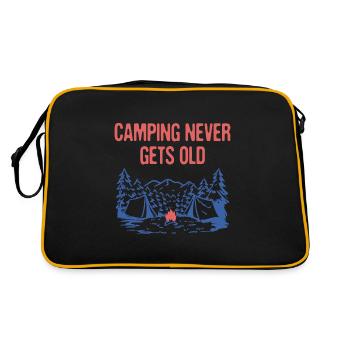 Le camping n’obtient jamais de citation de motivation de vieux campeur - Sac Retro - noir/or - Dos