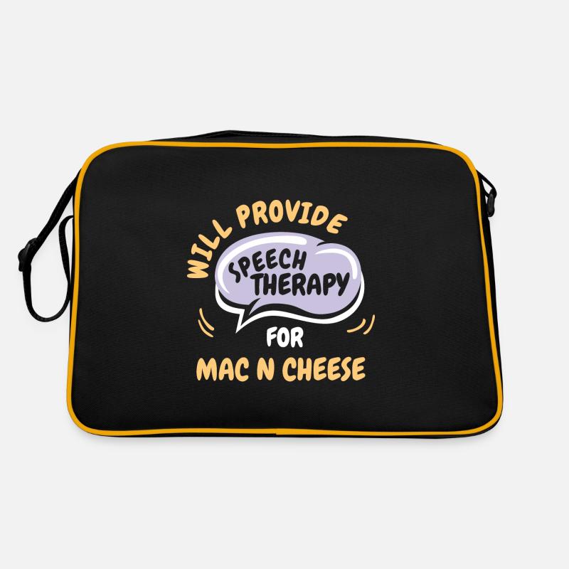 Provide Speech Therapy for Mac n Cheese Funny Retro Tasche