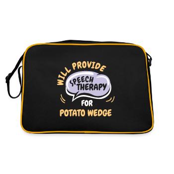 Provide Speech Therapy for Potato Wedge Funny - Retro Bag - black/gold - Back