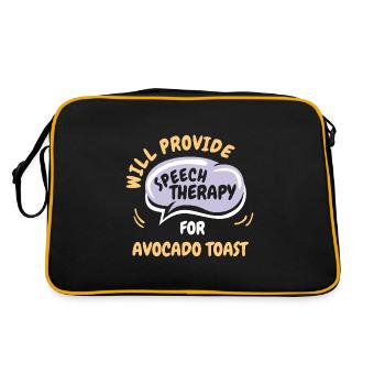 Fournir une orthophonie pour Avocado Toast Funny - Sac Retro - noir/or - Dos