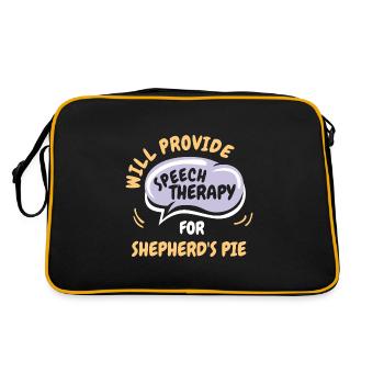 Fournir une orthophonie pour Shepherds Pie Funny - Sac Retro - noir/or - Dos