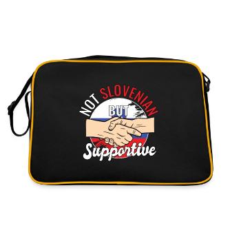 Pas slovène mais un voyageur de campagne solidaire - Sac Retro - noir/or - Dos