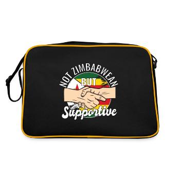 Pas zimbabwéen mais un voyageur de campagne solidaire - Sac Retro - noir/or - Dos