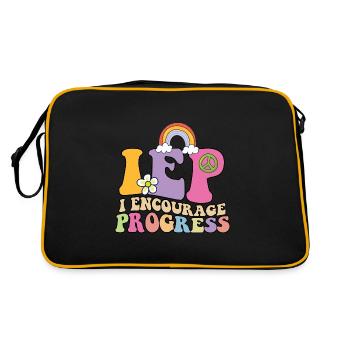 J’encourage les progrès accélérés par l’appréciation des enseignants - Sac Retro - noir/or - Dos