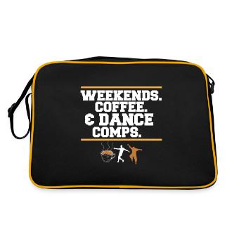 Dance Mom Dancer Dad Weekends Coffee And Dance - Retro Bag - black/gold - Back
