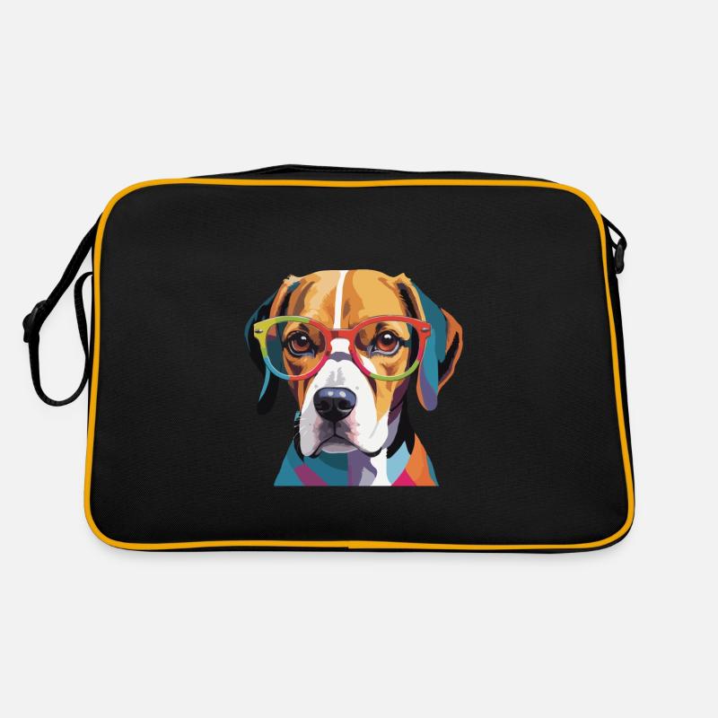 Beagle Dog Cool with Glasses Retro Bag