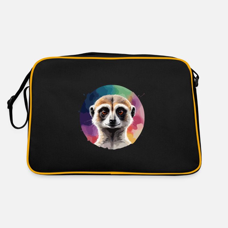 Erdmännchen Buntes cooles Vektor-Design Retro Tasche