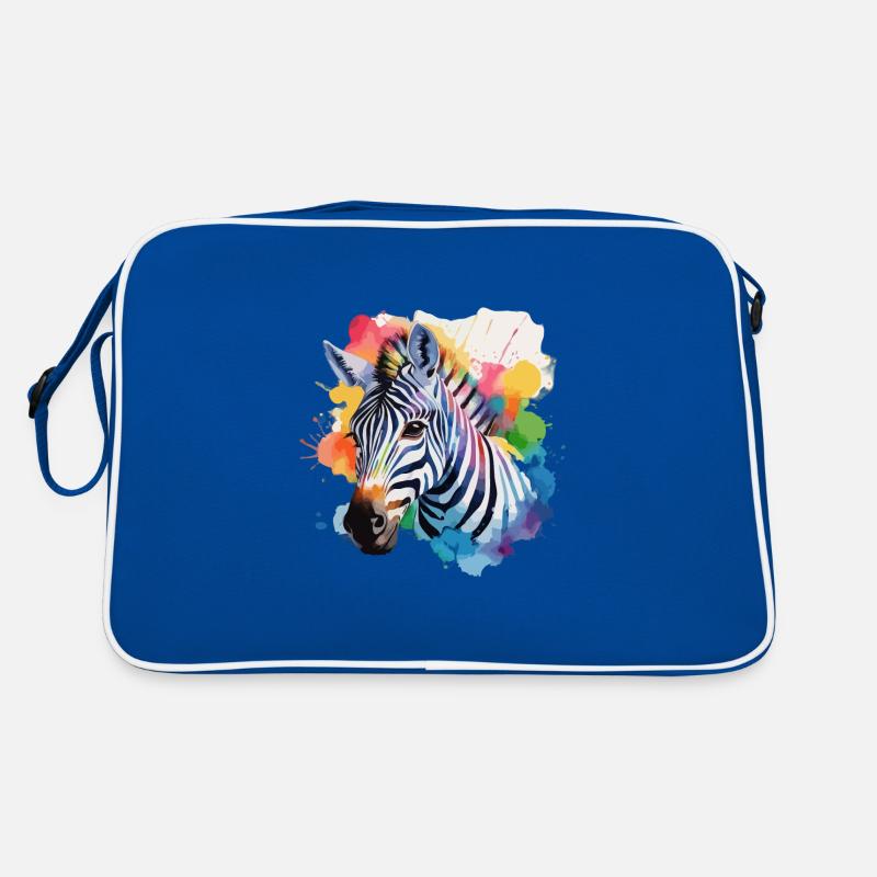 Zebra cool im bunten Design Retro Tasche