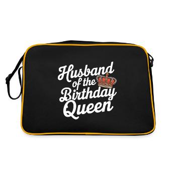 Husband, Spouse, Family, Wedding - Retro Bag - black/gold - Back
