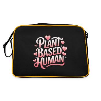 Vegetarian Vegan Veggie Vegetarian - Retro Bag - black/gold - Back