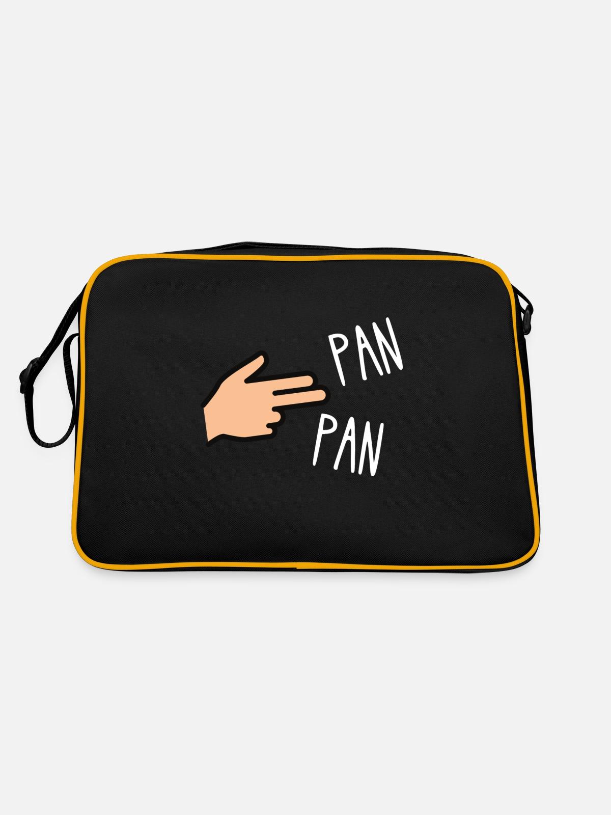 pan pan - Sac Retro - noir/or - Dos
