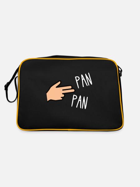 pan pan - Sac Retro - noir/or - Dos