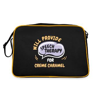 Provide Speech Therapy for Crème Caramel Funny - Retro Bag - black/gold - Back