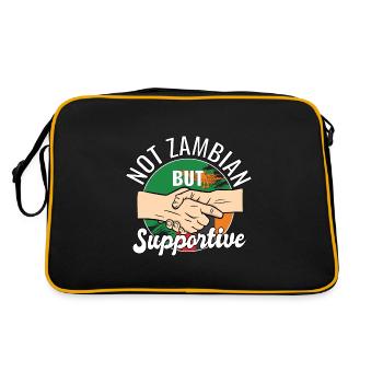 Pas zambien mais un voyageur de campagne solidaire - Sac Retro - noir/or - Dos