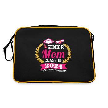 Fête de remise des diplômes de la classe de maman senior de 2024 fière - Sac Retro - noir/or - Dos