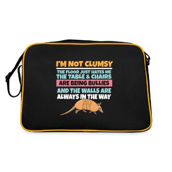 I'm Not Clumsy The Floor Hates Me Foolish - Retro Bag - black/gold - Back