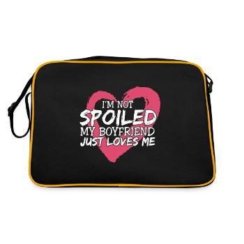 Je ne suis pas gâtée, mon BF m’aime juste fièrement - Sac Retro - noir/or - Dos