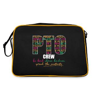 PTO Crew Parent Teacher Organization Équipe École - Sac Retro - noir/or - Dos