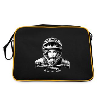 Motocross Femmes Filles Fille - Sac Retro - noir/or - Dos