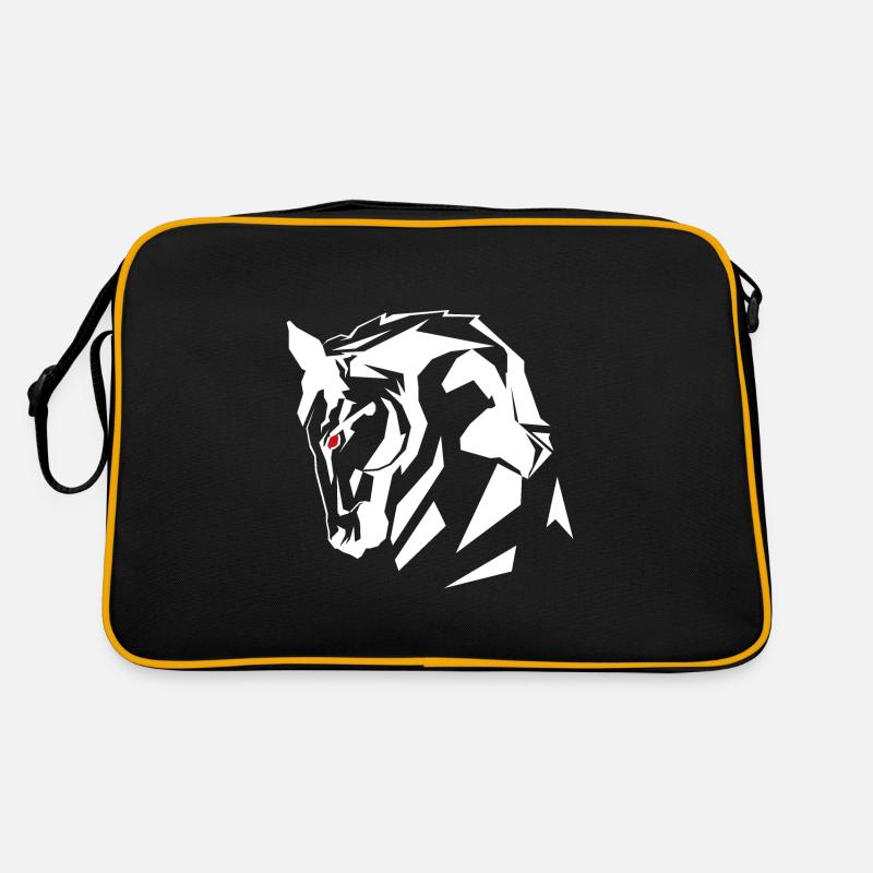 PFERDESHIRT PFERD REITER PFERDEKOPF Retro Tasche