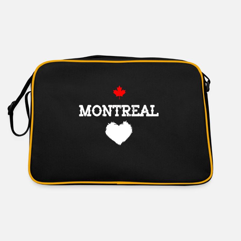 Montreal - Retro Tasche - Schwarz/Gold