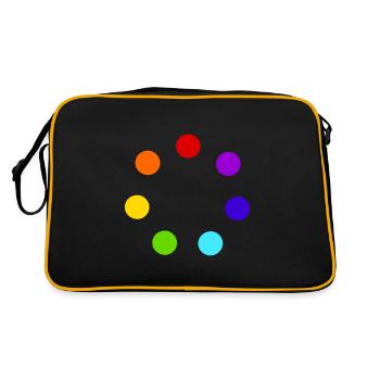 Cercle de sphères multicolores - Sac Retro - noir/or - Dos