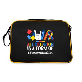 Tout comportement est une forme de communication ABA - Sac Retro - noir/or - Dos