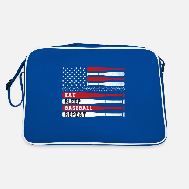 Eat Sleep Baseball Repeat Baseball Player Funny Retro Bag