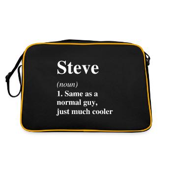 Steve Définition Cool Nom Dire Cadeau - Sac Retro - noir/or - Dos
