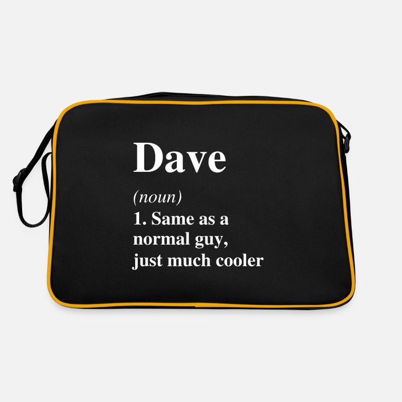 Dave Definition Cooler Name Spruch Geschenk Retro Tasche