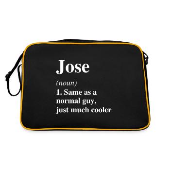 Jose Definition Cool Name Saying Gift - Retro Bag - black/gold - Back