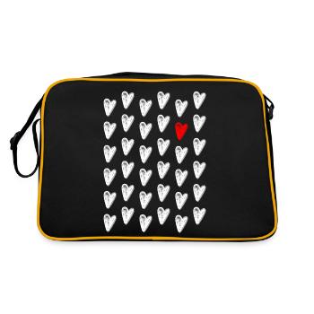 Love your hearts - Retro Bag - black/gold - Back