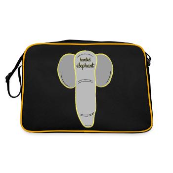 Drôle d’éléphant ou de grosse chemise de conception de pénis - Sac Retro - noir/or - Dos