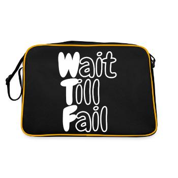 WTF - Wait Till Fail - Retro Bag - black/gold - Back