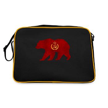Silhouette d’ours avec marteau et faucille URSS - Sac Retro - noir/or - Dos