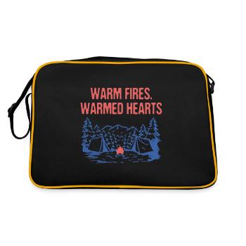 Warm Fires Warmed Hearts Camping Couples Camper - Retro Bag - black/gold - Back