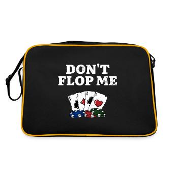 Don’t Flop Me Poker Gambler Joueur de poker Jeu - Sac Retro - noir/or - Dos