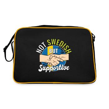 Pas suédois mais voyageur du pays qui vous soutient - Sac Retro - noir/or - Dos