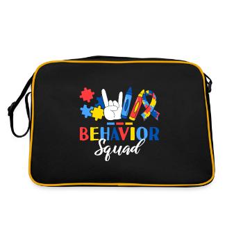 Behavior Squad ABA Thérapeute Comportement Appliqué - Sac Retro - noir/or - Dos