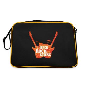 J’enseigne à Rockstars Professeur de musique Enseignement de la musique - Sac Retro - noir/or - Dos