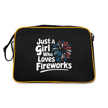 Pyrotechniker Feuerwerk Pyrotechnik - Retro Tasche - Schwarz/Gold - Hinten
