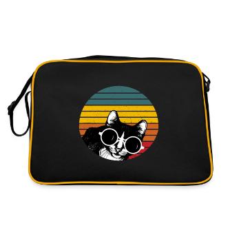 VINTAGE CAT RETRO - Retro Bag - black/gold - Back