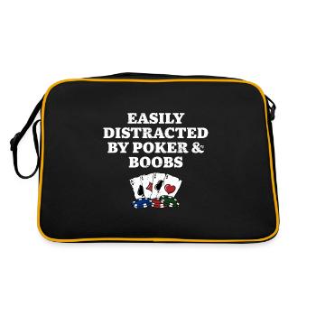 Facilement distrait par Poker & Boobs Funny Poker - Sac Retro - noir/or - Dos