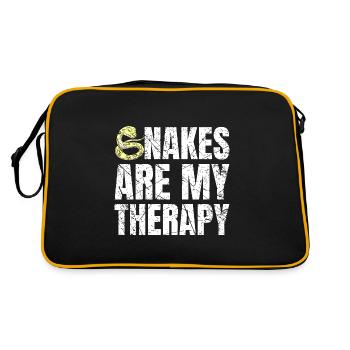 Snakes Are My Therapy Snake Owner - Retro Bag - black/gold - Back