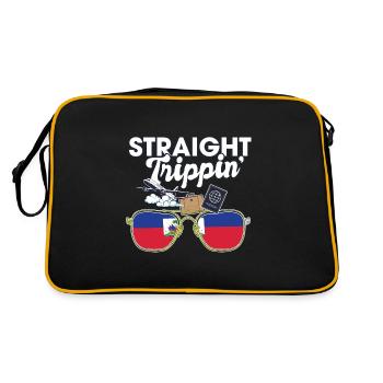 Straight Trippin' Haïti Vacances Tour Voyage - Sac Retro - noir/or - Dos