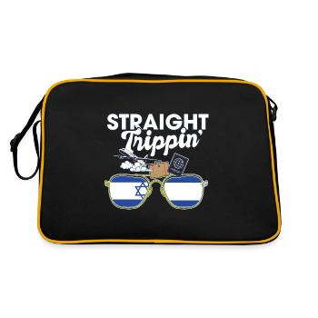 Straight Trippin' ' Israël Vacances Tour Voyage - Sac Retro - noir/or - Dos
